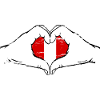 Peru Flag Heart Shape Used