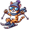 Bengal Cat SKi Skis Skier