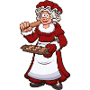 Mère Noël avec des biscuits