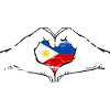 Philippines flag heart shape used