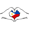 Philippines Flag Heart Shape