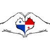 Panama Flag Heart Shape