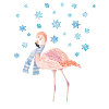 Flamingo im Schnee
