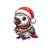 Weihnachten Lichterkette Graupapagei