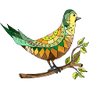 Bunter Vogel