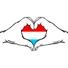 Luxembourg Flag Heart Shape