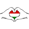 Hungary Flag Heart Shape