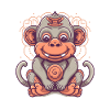 Cute Anime Style Macaque Kawaii