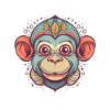 Cute Anime Style Macaque Kawaii