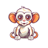 Cute Anime Style Macaque Kawaii