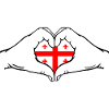 Georgia Flag Heart Shape