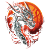 Fire dragon mythological creature