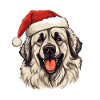 Leonberger Dog Christmas Head