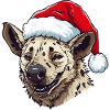 Hyena Christmas Animal Head