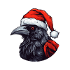 Crow Raven Christmas Animal Head