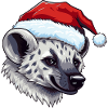 Hyena Christmas Animal Funny Xmas