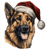 German Shepherd Merry Christmas