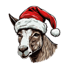 Donkey Christmas Animal Funny Xmas