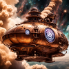 Steampunk Coffee Bean Airship