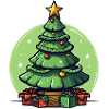 Tannenbaum oder Weihnachtsbaum an Weihnachten