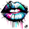Lips Graffiti Style