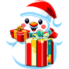 snowman with gifts