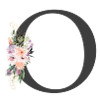 Buchstabe O, Monogramm, Blumen