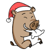 Wild Boar Christmas Pig