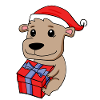 Bear with Santa Hat - Christmas