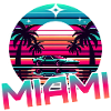 Miami Retro Wave 80s Vintage Design