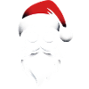 Weihnachtsmann Kopf Portrait Maske