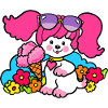 Chien Poochie rose