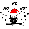 Owl Christmas Santa