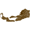Lion Relaxation Silhouette Design