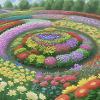 Imprimé jardin fleuri