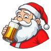Weihnachtsmann mit Bier