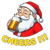 Weihnachtsmann mit Bier Cheers!!!