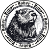 Bober - Retro Bieber Logo, Bóbr