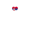 Serbie Heartbeat Drapeau serbe Serbe