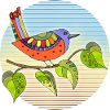 Bunter Vogel