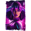 Femme futuriste Neon Punk