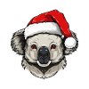 Koala Christmas Animal Head