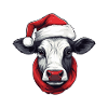 Cow Christmas Animal Head