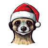 Meerkat Christmas Animal Head