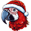 Parrot Christmas Animal Head