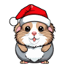 Hamster Christmas Animal Head