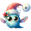 Cute, funny Christmas monster