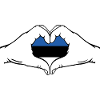 Estonia Flag Heart Shape