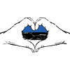 Estonia Flag Heart Shape Used