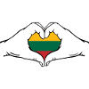 Lithuania Flag Heart Shape